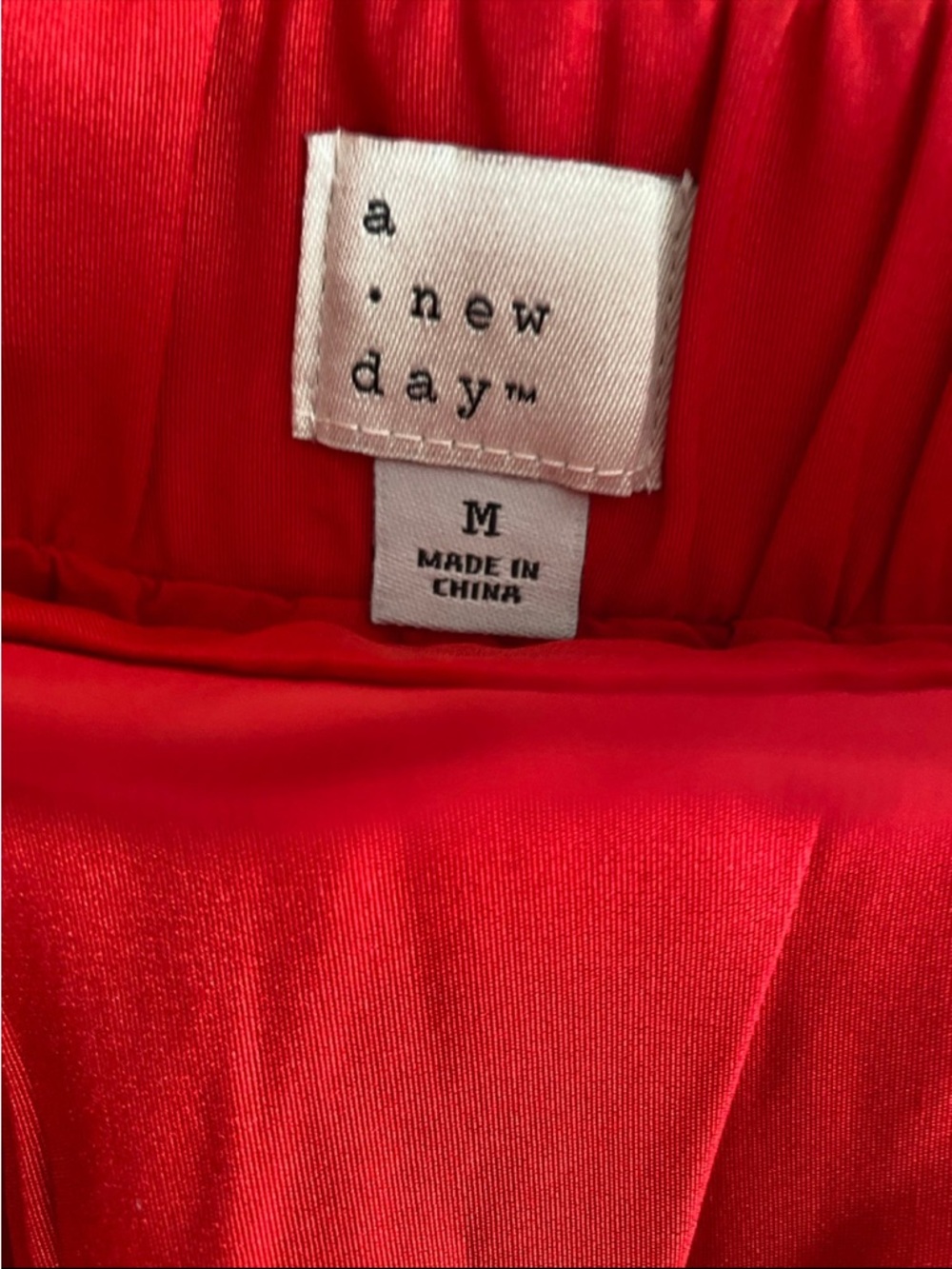 a new day Red Pleated Bubble Mini Skirt - Picture 3 of 3